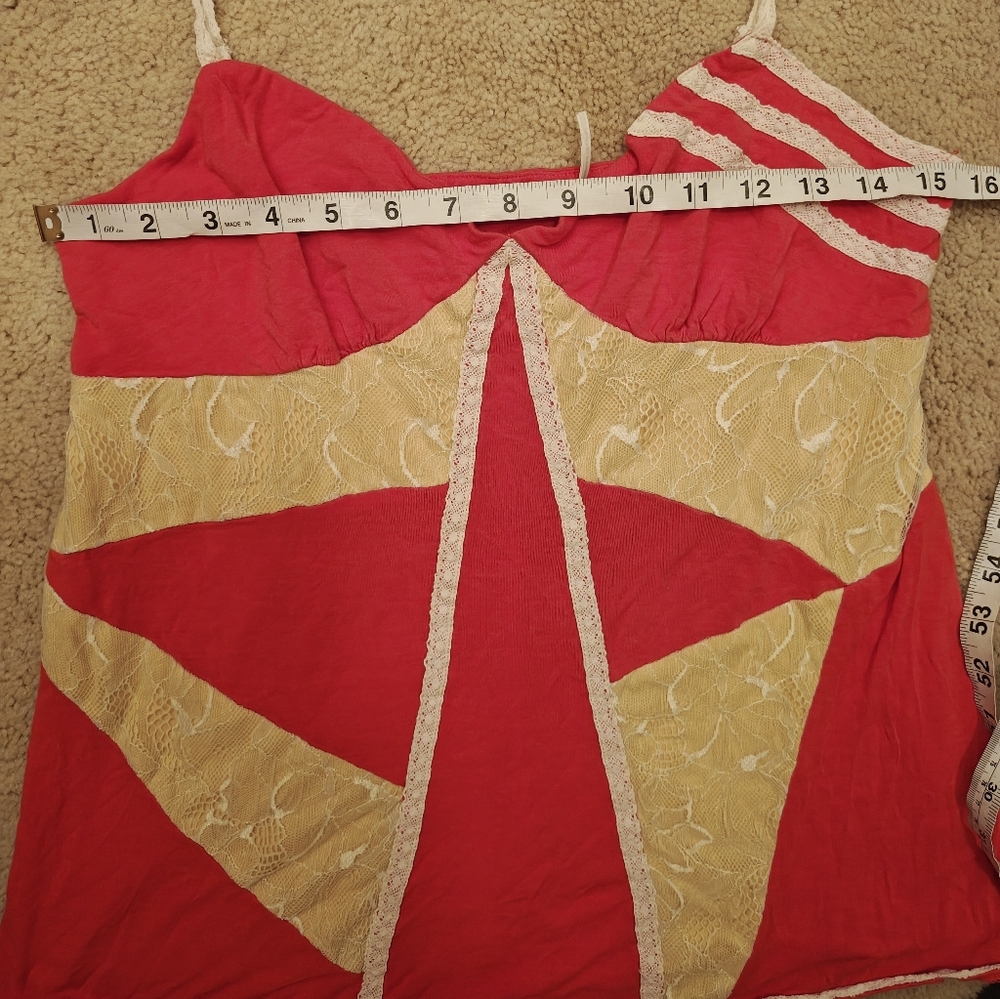 Y2K Kimchi Blue Patchwork Multi Pattern Cami Tank… - image 9